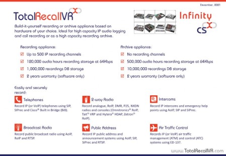 Total Recall VR Infinity CSX brochure