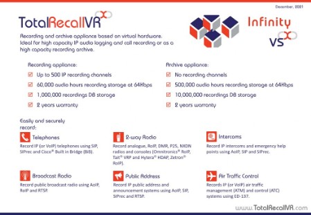 Total Recall VR Infinity VSX brochure
